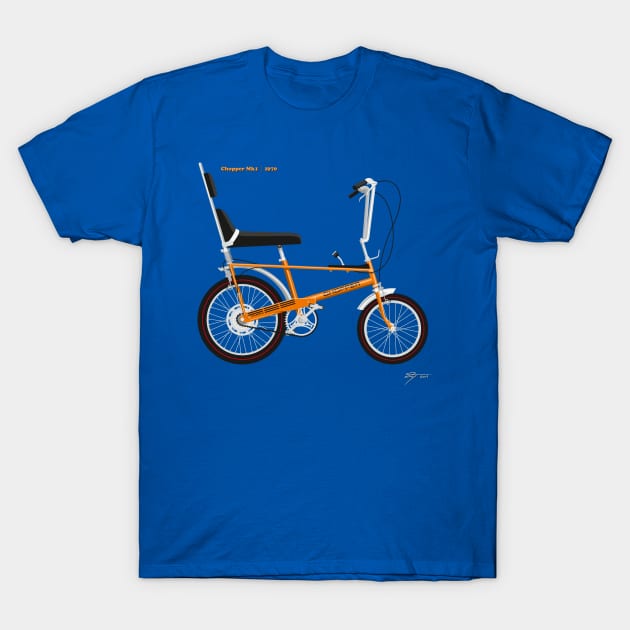 Chopper Mk1 Targa Orange 1970 T-Shirt by Tunstall